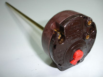 Термостат стержневой для водонагревателя (16A-250V), круглый с термозащитой 181385 зам.3412058, 3412042, MTS-65102908